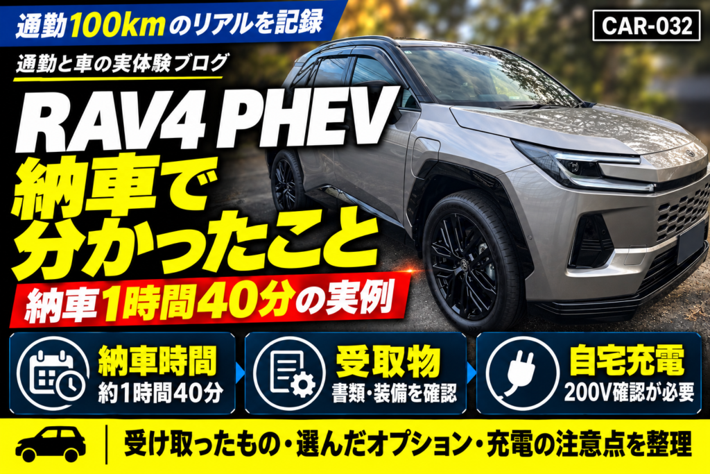 RAV4 PHEVの納車記のアイキャッチ